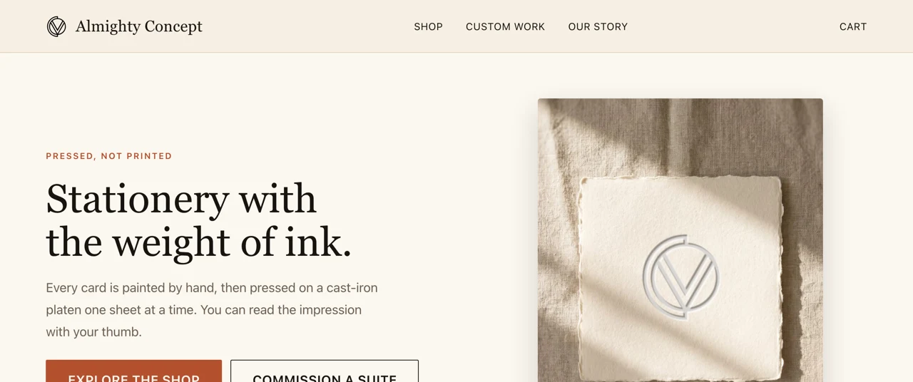 Almighty Concept — live site