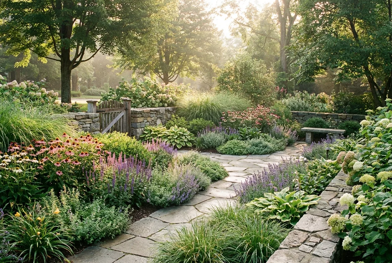Perennial garden path